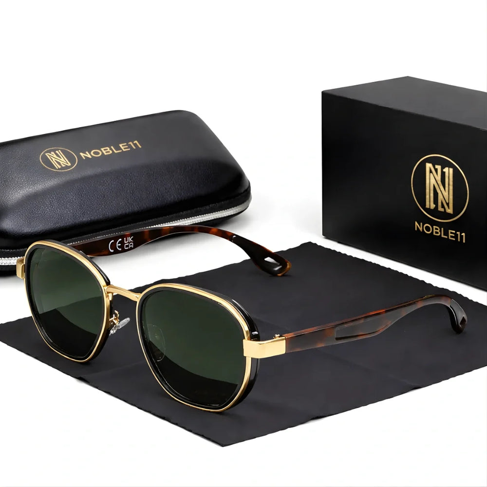 Noble11 Cavalier polarized UV400 sunglasses - Leopard Emerald G15