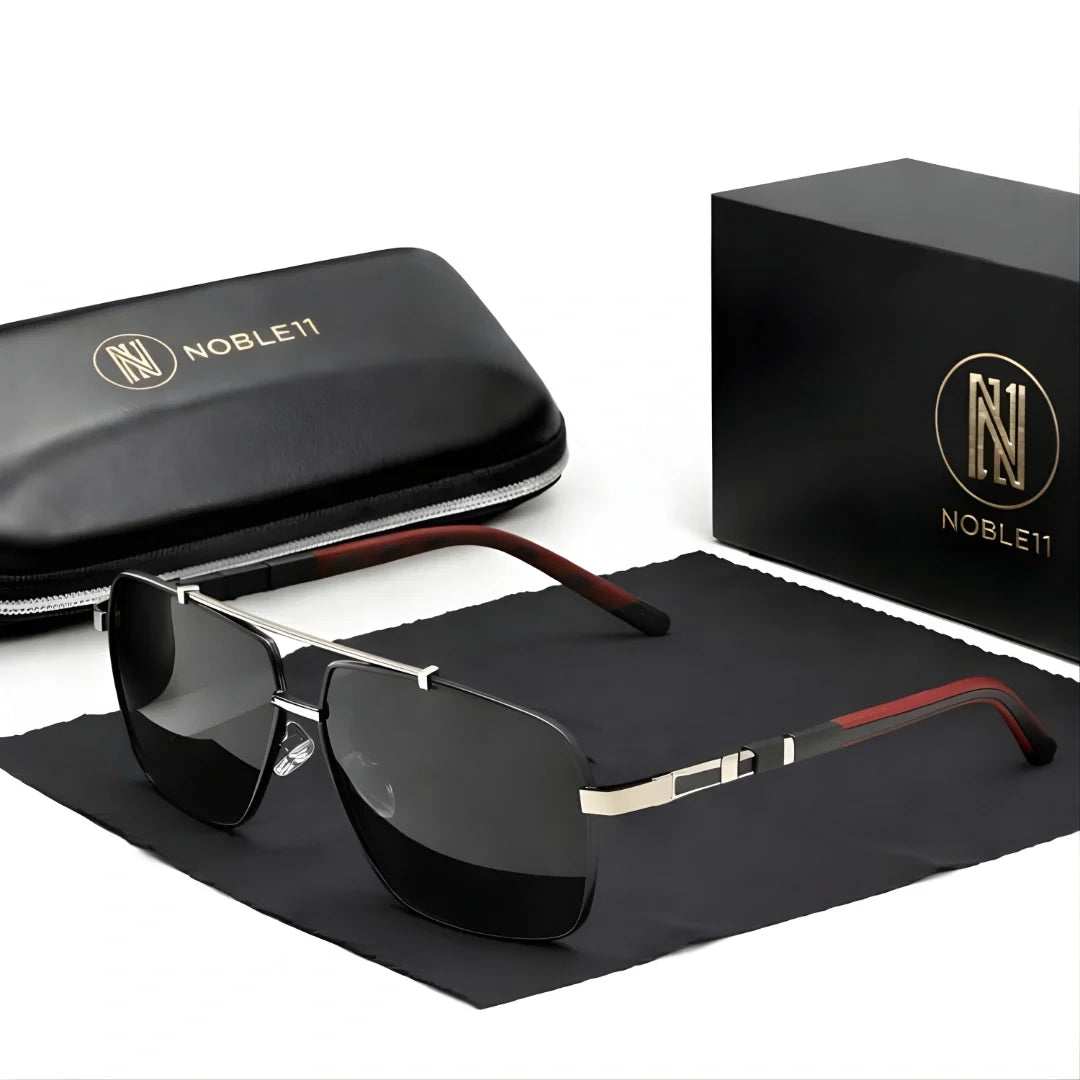 Noble11 Imperio polarized UV400 sunglasses - Silver Gray – Platinum Finish