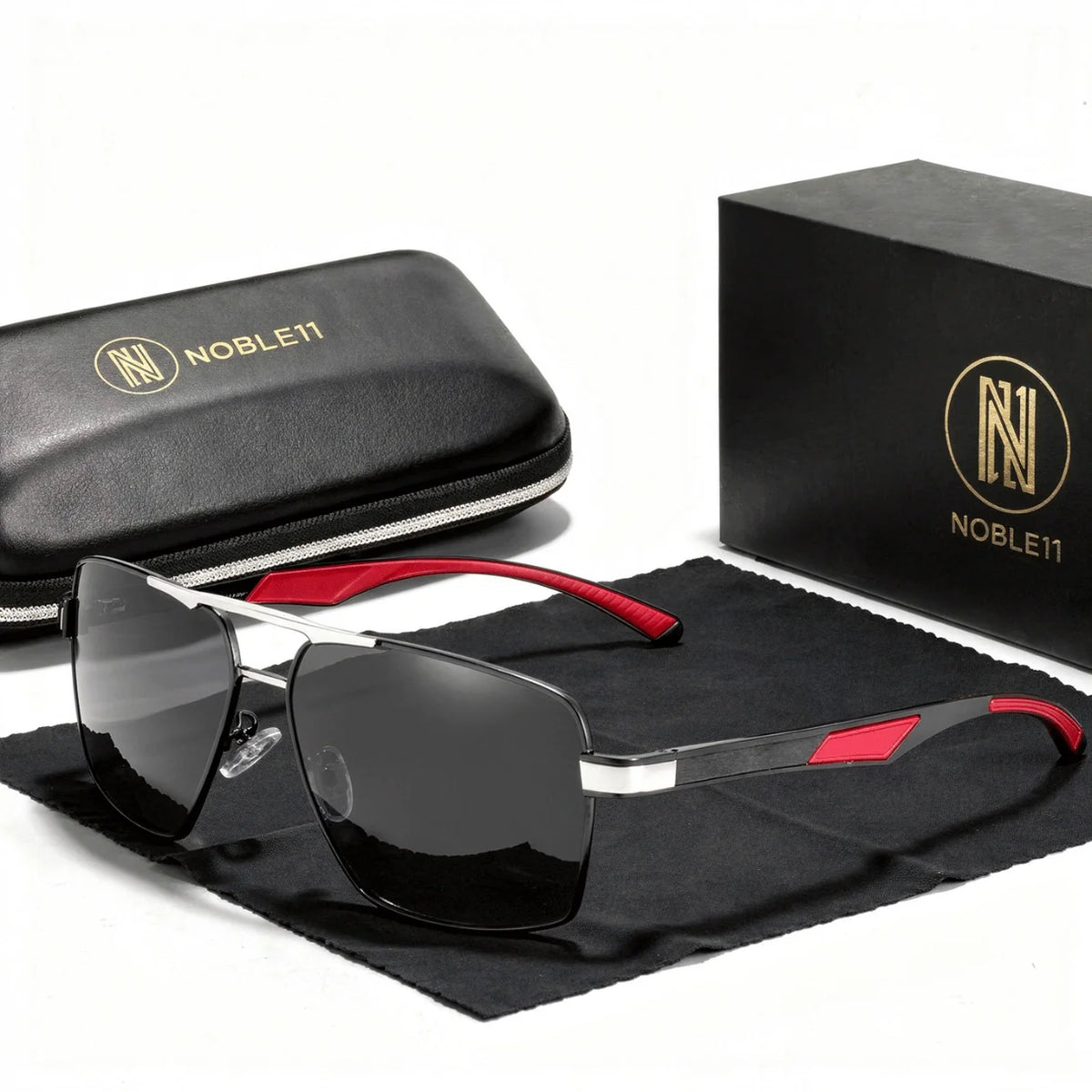 Noble11 Titan polarized UV400 sunglasses - Midnight Red