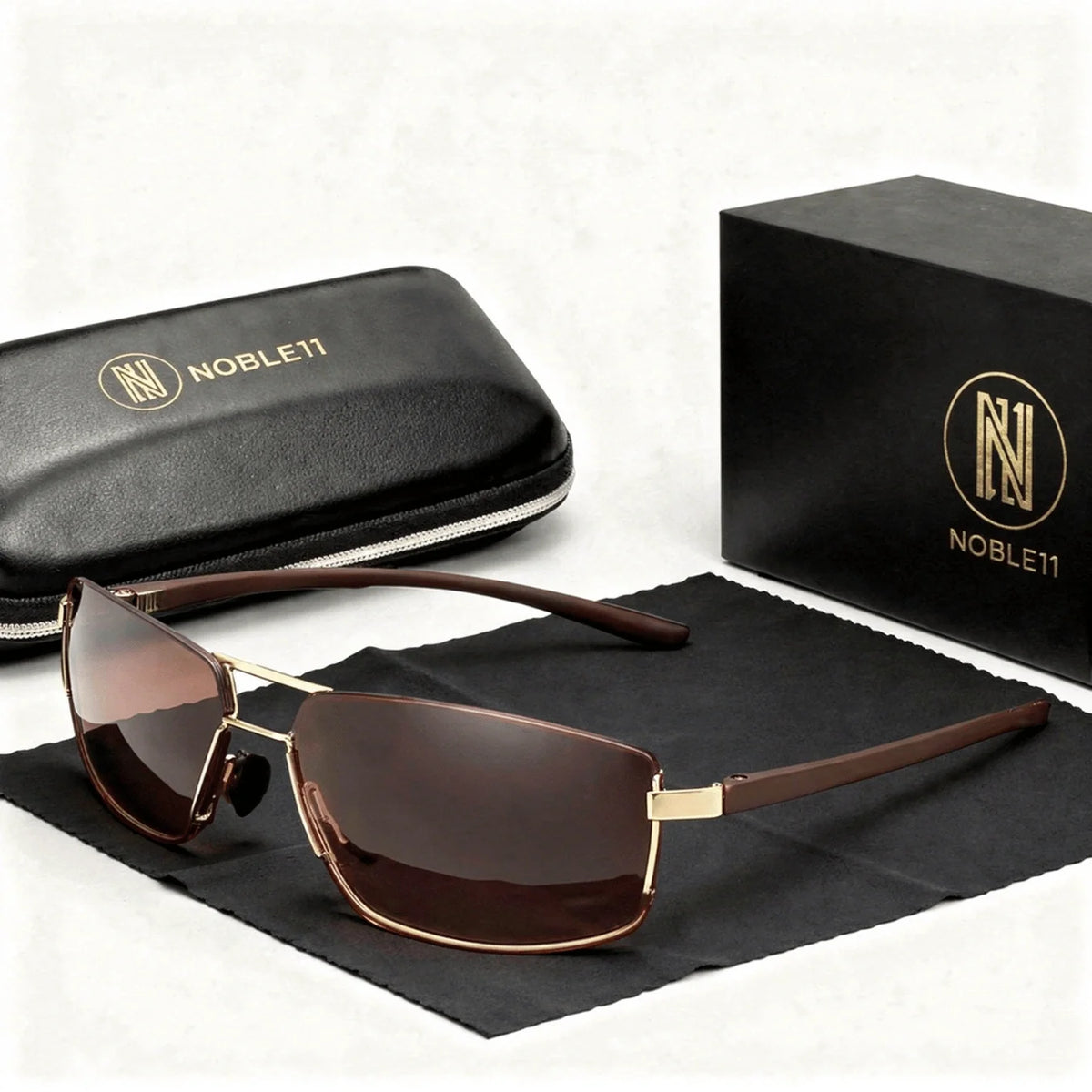 Noble11 Tyrant polarized UV400 sunglasses - Cognac
